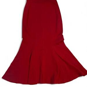 Vintage inspired red flared